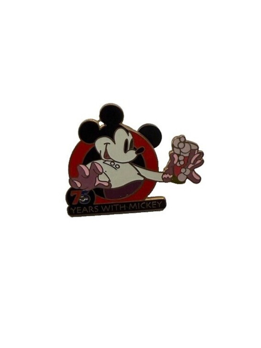 Vintage Disney Pin, 2003, 75 Years With Mickey, Flowers, WDW